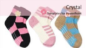 Presentation with socks - Audience pleasing presentation theme consisting of three pair of woollen socks backdrop and a lemonade colored foreground