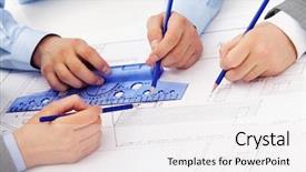  Presentation with sketching - Audience pleasing slides consisting of three pairs of hands sketching backdrop and a white colored foreground