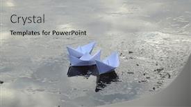  Presentation with sail - Theme enhanced with three-paper-boats-sail background and a light gray colored foreground