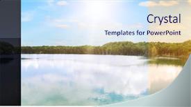  Presentation with day night - Presentation theme featuring three part of day background and a sky blue colored foreground