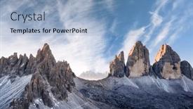  Presentation with region - Presentation featuring three-peaks-of-lavaredo background and a light blue colored foreground