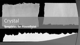  Presentation with newspaper - Slide set enhanced with three-pieces-of-torn-newspaper background and a gray colored foreground