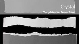  Presentation with torn paper - Slide deck having three pieces of torn paper background and a gray colored foreground
