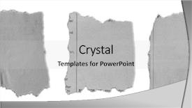  Presentation with notebook paper pieces of ready - Slides enhanced with three pieces of torn paper background and a light gray colored foreground