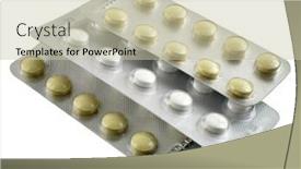  Presentation with packs - Theme featuring three pills packs background and a soft green colored foreground