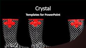  Presentation with black dot - Audience pleasing presentation consisting of dot gumboots on a black backdrop and a black colored foreground