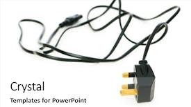  Presentation with modern electric iron isolated - Amazing presentation theme having three pronged - electric plug isolated backdrop and a  colored foreground
