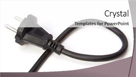  Presentation with modern electric iron isolated - Amazing slides having three pronged - electric plug isolated backdrop and a white colored foreground