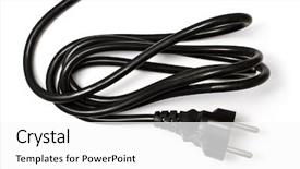  Presentation with modern electric iron isolated - PPT theme with three pronged - electric plug isolated background and a white colored foreground