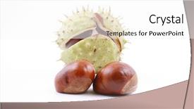  Presentation with fresh water splash green apple isolated white - Amazing PPT layouts having three pronged - pretty chestnuts isolated on white backdrop and a  colored foreground