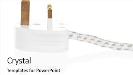  Presentation with power plug - Beautiful PPT layouts featuring three pronged - uk power plug isolated backdrop and a white colored foreground
