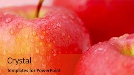  Presentation with water droplets - Colorful presentation theme enhanced with deep sea - fractal rendition of blue curves backdrop and a  colored foreground.