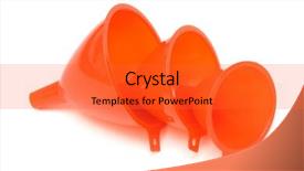  Presentation with funnel - Audience pleasing presentation theme consisting of three red funnel with a white background backdrop and a red colored foreground