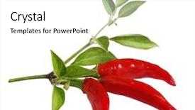  Presentation with red black and white - Amazing presentation having three red hot peppers backdrop and a white colored foreground