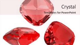  Presentation with ruby red - Amazing slide set having three red ruby gems isolated backdrop and a lemonade colored foreground