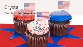  Presentation with red white blue - Cool new slide set with three-red-white-and-blue backdrop and a lemonade colored foreground