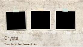  Presentation with old photo - PPT theme consisting of three-retro-photos-on-old background and a lemonade colored foreground