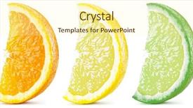  Presentation with citrus - Colorful PPT layouts enhanced with three ripe citrus slices file backdrop and a cream colored foreground