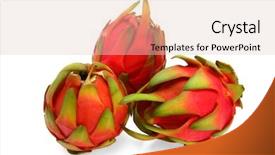  Presentation with dragon fruit - Amazing slides having three ripe whole dragon fruit backdrop and a lemonade colored foreground