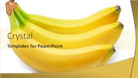  Presentation with yellow - Presentation theme with three-ripe-yellow-bananas-file background and a yellow colored foreground