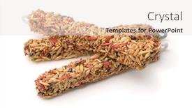 Presentation with snack bars - Cool new PPT theme with three-rodents-grain-snack-bars backdrop and a sky blue colored foreground