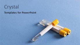  Presentation with diagnostics - Presentation theme with three-sample-tubes-of-clear background and a light blue colored foreground