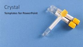  Presentation with diagnostics - Slide deck featuring three-sample-tubes-of-clear background and a light blue colored foreground