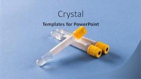  Presentation with diagnostics - Presentation consisting of three-sample-tubes-of-clear background and a light blue colored foreground