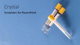  Presentation with diagnostics - Theme with three-sample-tubes-of-clear background and a teal colored foreground