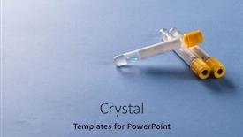  Presentation with diagnostics - PPT theme consisting of three-sample-tubes-of-clear background and a light blue colored foreground