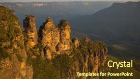  Presentation with australia - Slide set with three sisters blue mountains nsw background and a tawny brown colored foreground