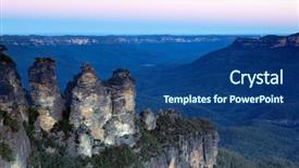  Presentation with mountains - Colorful theme enhanced with three sisters katoomba blue mountains backdrop and a ocean colored foreground
