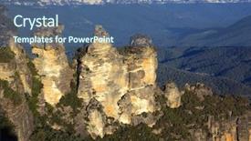 Presentation with mountains - Presentation design consisting of three sisters katoomba blue mountains background and a ocean colored foreground