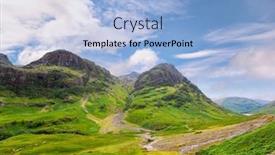  Presentation with scotland - Slide deck consisting of three-sisters-of-glencoe background and a light blue colored foreground