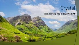 Presentation with scotland - Slide deck featuring three-sisters-of-glencoe background and a light blue colored foreground