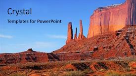  Presentation with navajo nation - Colorful presentation theme enhanced with three sisters rock formation found backdrop and a light blue colored foreground