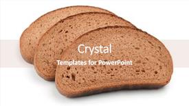  Presentation with holy spirit confirmation communion bread - Slides with three slices of rye bread background and a coral colored foreground