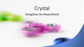  Presentation with spinning - PPT theme consisting of three spinning fidget spinner background and a white colored foreground