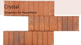  Presentation with white bricks - Slides enhanced with three stacked bricks isolated on white background and a coral colored foreground