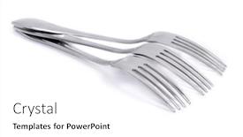  Presentation with stainless steel - Cool new presentation with three-stainless-steel-forks-isolated backdrop and a white colored foreground
