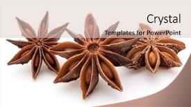  Presentation with seeds - Presentation design consisting of three stars - star anise spice fruits background and a lemonade colored foreground