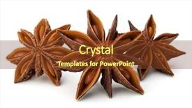  Presentation with dry fruits seeds nuts - Audience pleasing PPT layouts consisting of three stars - star anise spice fruits backdrop and a tawny brown colored foreground