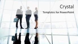  Presentation with partners - Slides having three successful business partners standing background and a white colored foreground