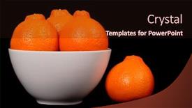  Presentation with sweet - Colorful slide deck enhanced with three-sweet-minneola-oranges backdrop and a wine colored foreground