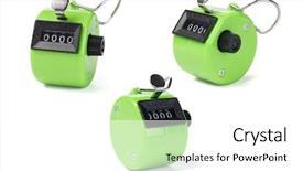  Presentation with counters - Amazing PPT theme having three tally counters on white backdrop and a white colored foreground