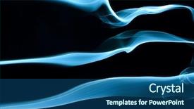  Presentation with teal - Theme with three teal smoke wisps rising against black background background and a ocean colored foreground