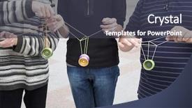  Presentation with teens - Amazing presentation theme having three teens with yo-yo toys in their hands focus on yo-yo backdrop and a dark gray colored foreground
