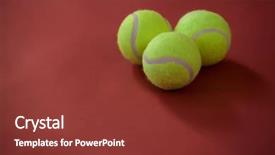  Presentation with maroon - Cool new slides with three tennis balls on maroon backdrop and a  colored foreground