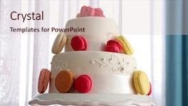  Presentation with pink wedding - Amazing presentation design having three tier - beautiful wedding cake decorated backdrop and a lemonade colored foreground