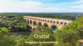  Presentation with aqueduct - Theme consisting of three-tiered aqueduct pont du background and a  colored foreground